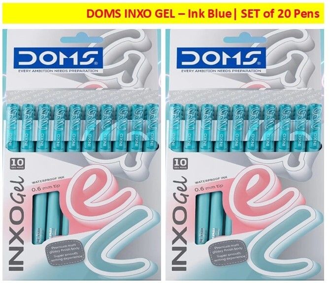 doms INXO GEL | INK BLUE | 20 PENS | Gel Pen-picture-31