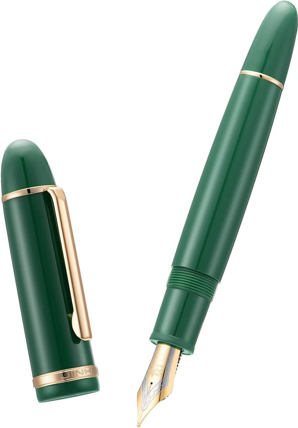 schubert Fountain Ink Pen DARK GREEN,Fine Nib with Golden Trim.(Jinhao X159) Fountain Pen-picture-21