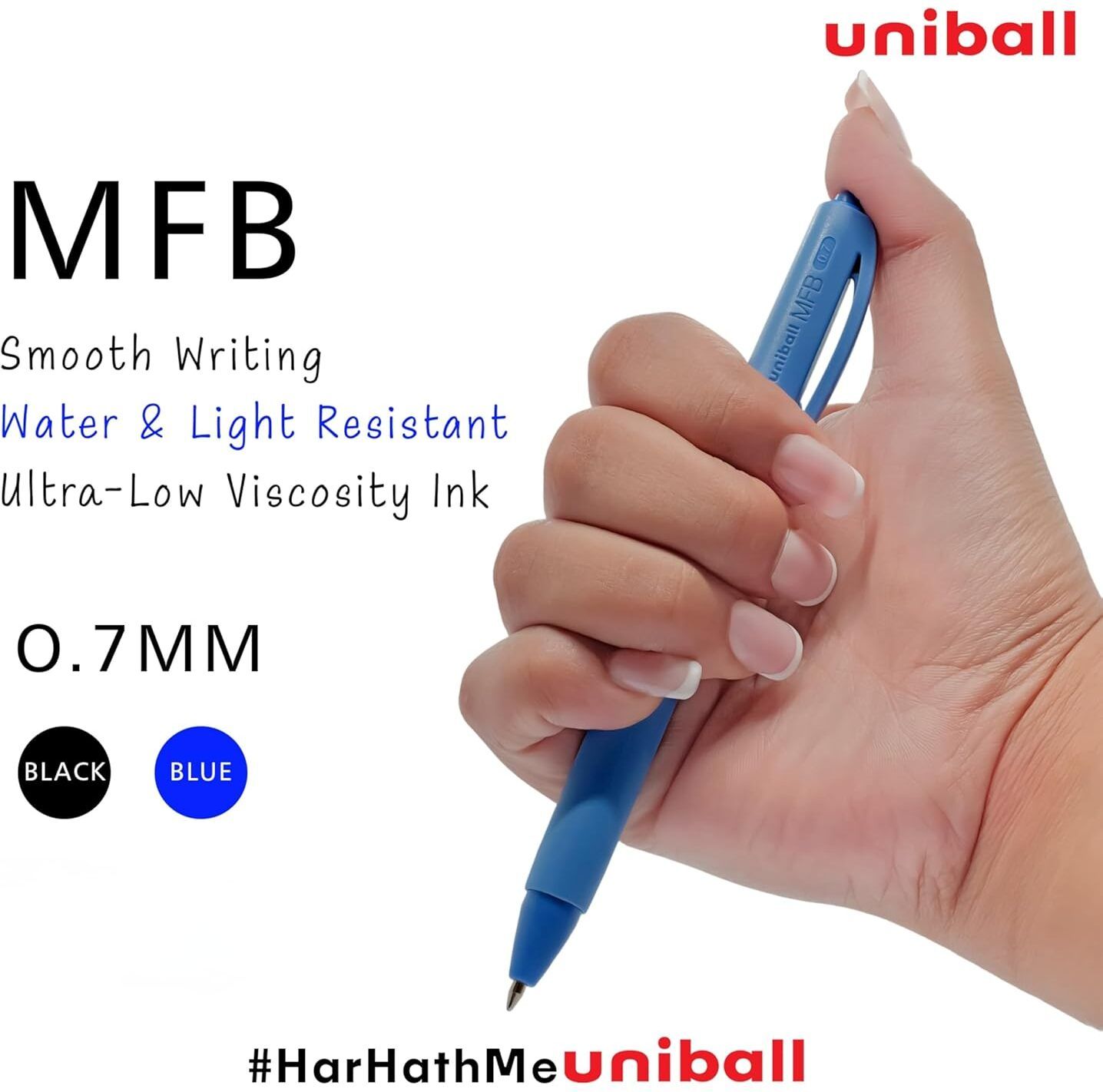 uni-ball MFB 0.7mm Ball Pen | Ultra-Low Viscosity Ink | Water & Light Resistant, Ball Pen-picture-18