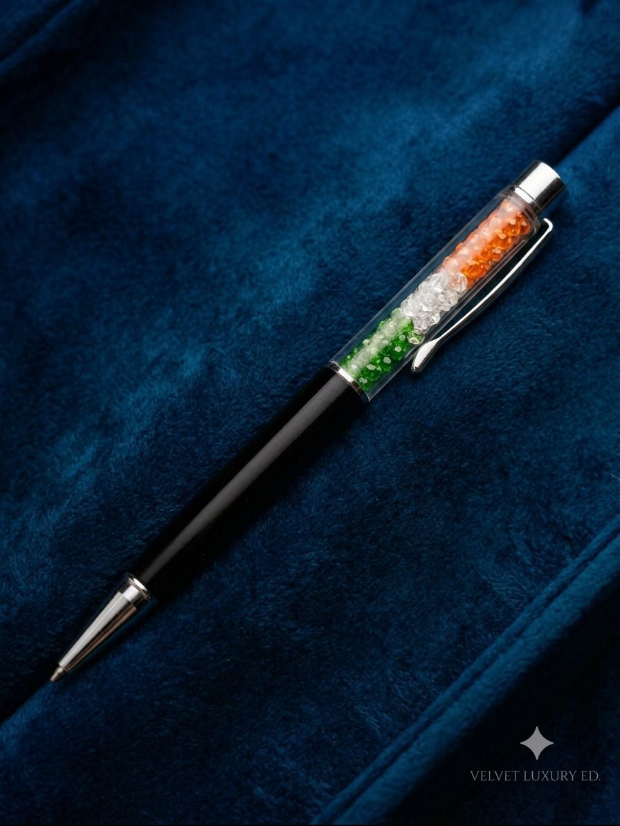kp2 Exclusive Indian Tricolor Crystal Pen – Premium Metallic Executive Gift Pen Ball Pen-picture-18