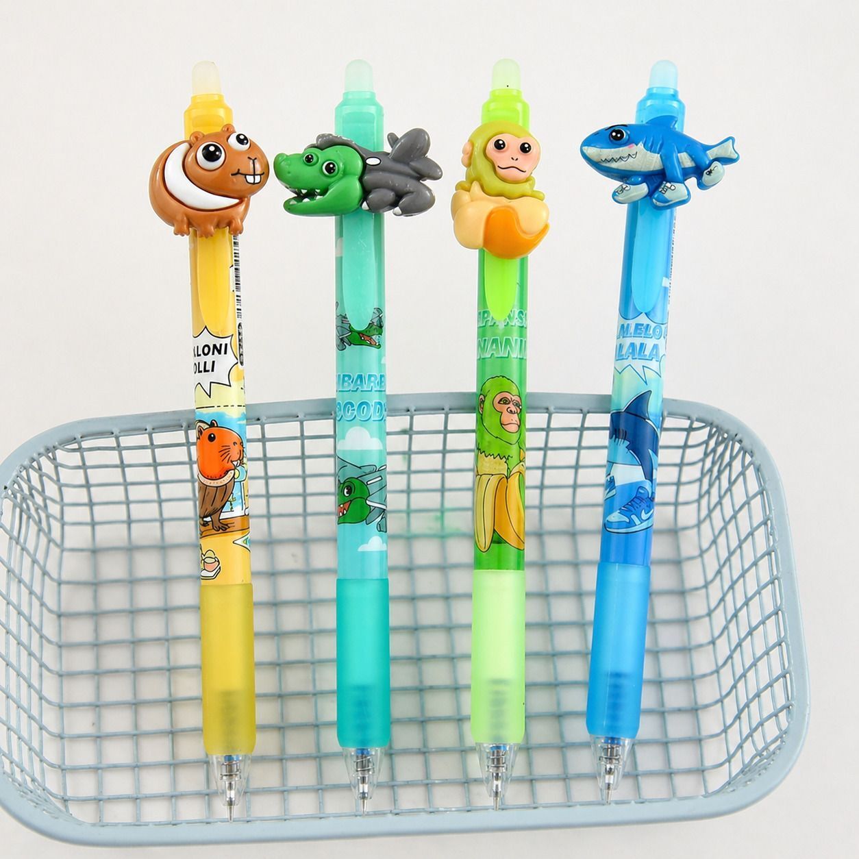 hh femmora Cute Animal Erasable Pen Set with Eraser Top for Kids & School-Kawaii Stationery Gel Pen-picture-33