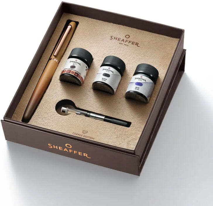 sheaffer VFM G9428 Coffee Edition Fountain Pen with 3 Inks Vials Gift Set Fountain Pen-picture-42