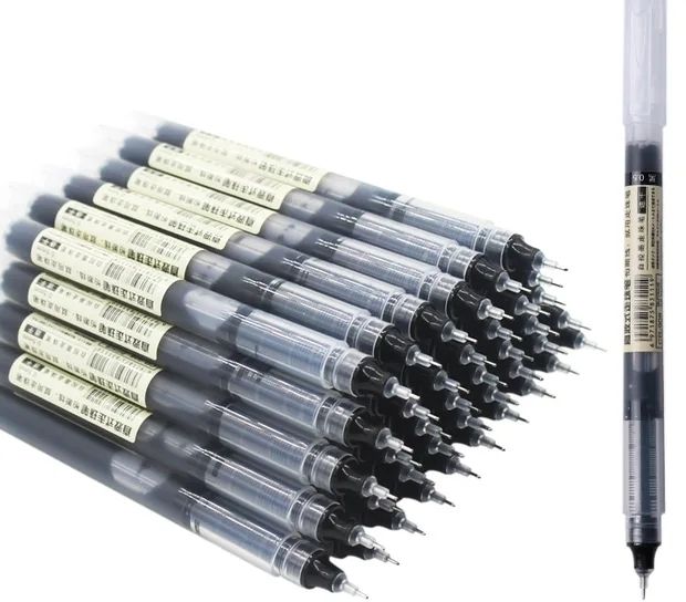 hardsosh's couture Fine Roller Gel Pen 0.5mm Large Capacity Straight Liquid Gel Pen Office supplies Ink Cartridge-picture-13