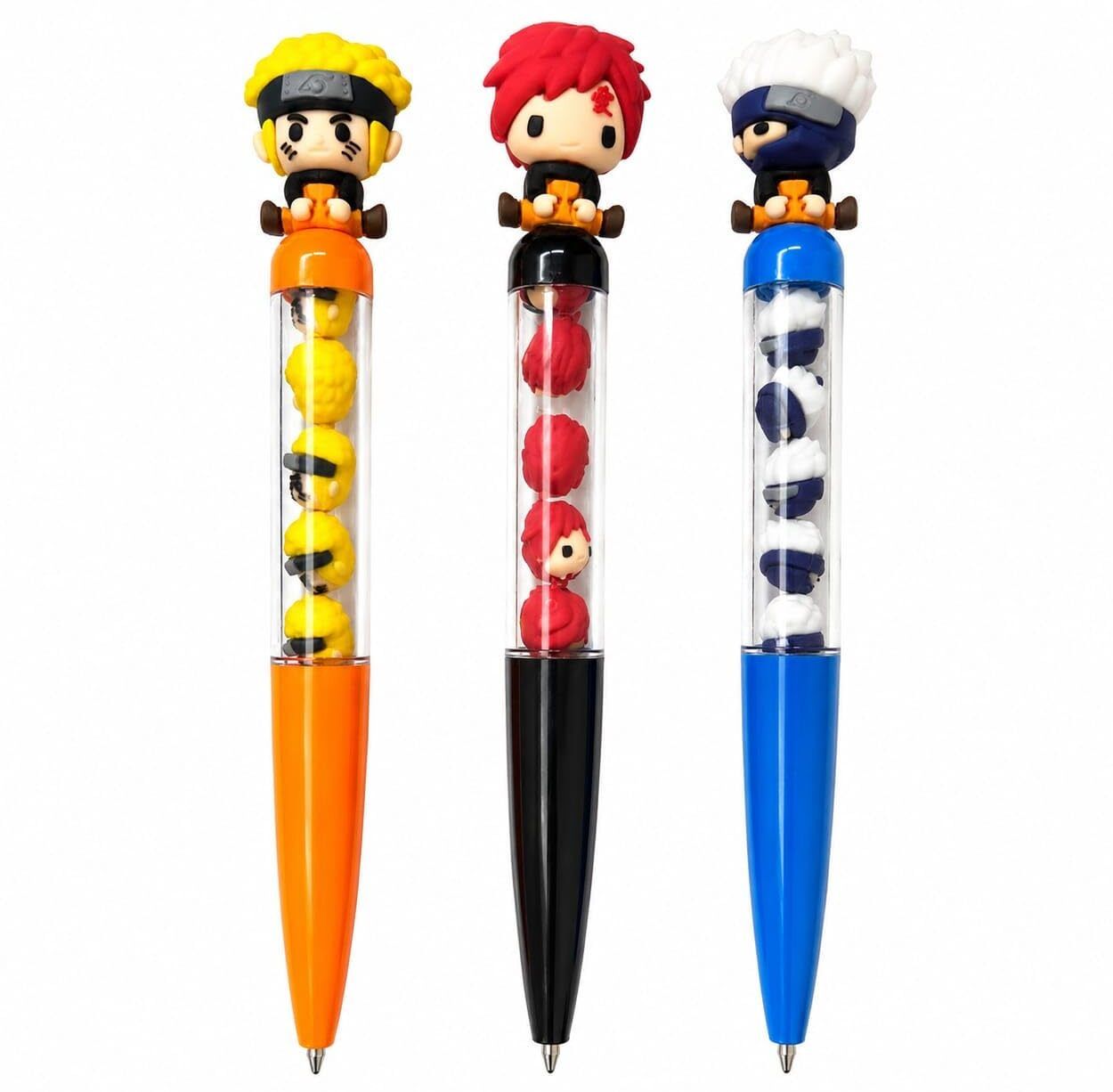 boenjoy Naruto Anime Character Topper Ball Pen Set of 3 Ball Pen-picture-20