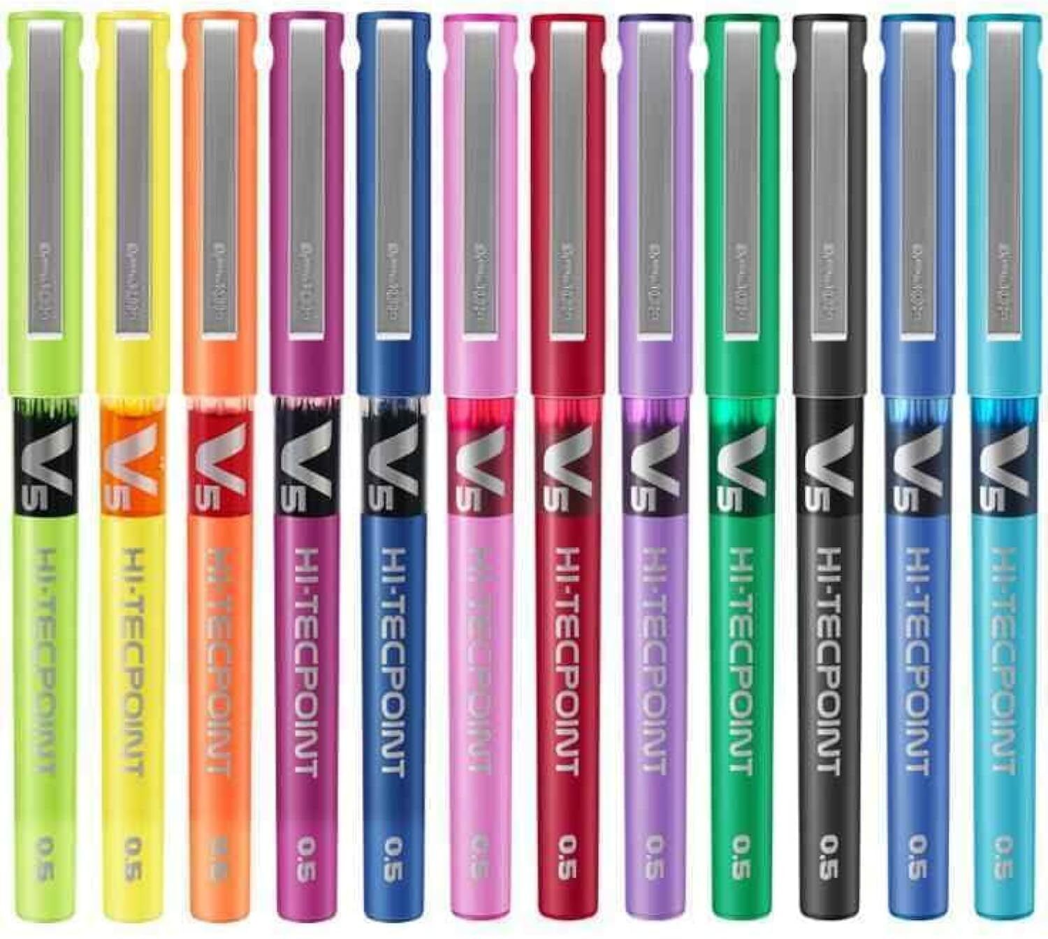 V5 0.5 mm Liquid Ink Pen Assorted Colors – Extra Fine for Office & School Roller Ball Pen-image-5