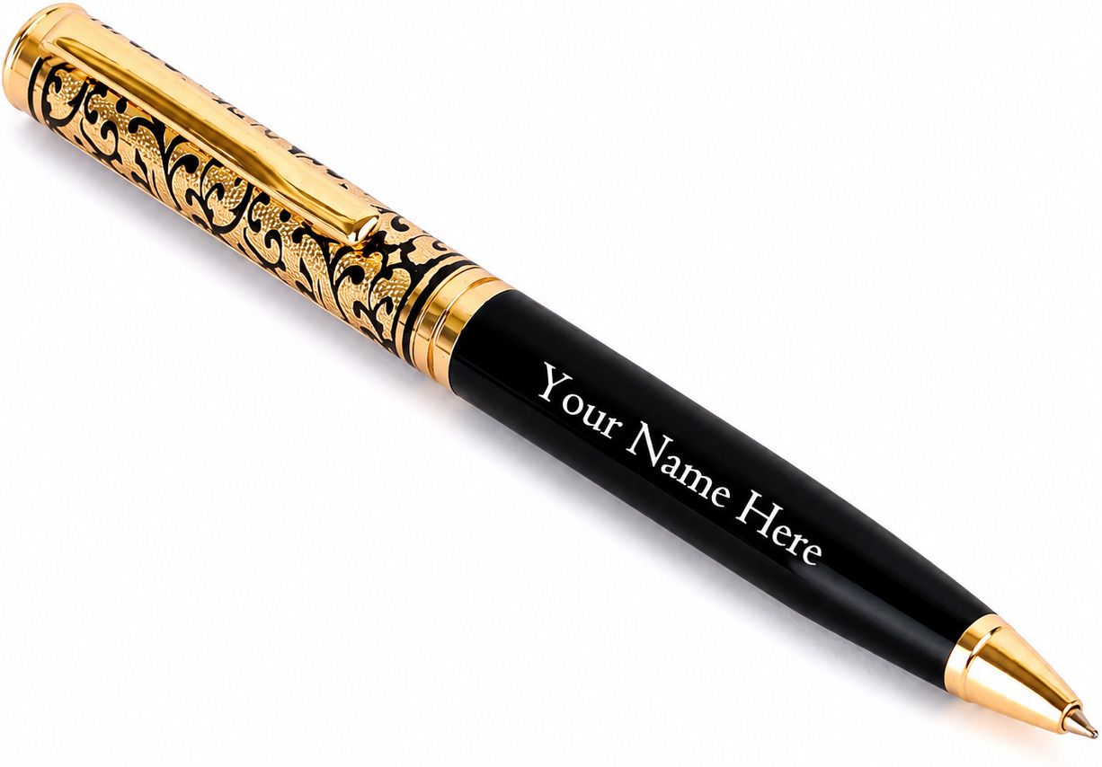 rynochi Personalized Luxury Metal Ball Pen Premium Black & Gold Executive Pen Ball Pen-picture-40