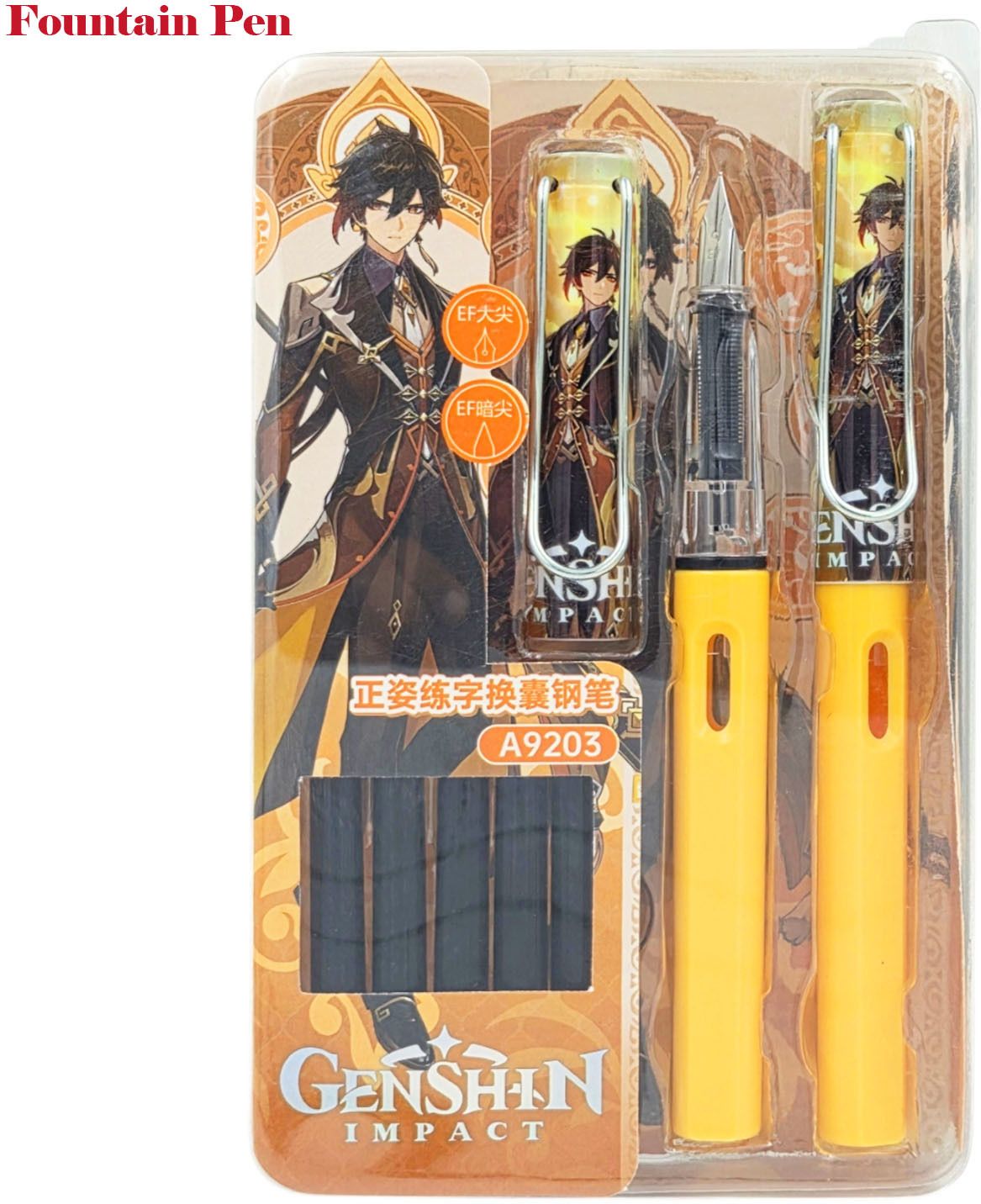 poksi Premium Refillable Fountain Pen Set with 5 Ink Cartridges | 2 Pens Fountain Pen-picture-19