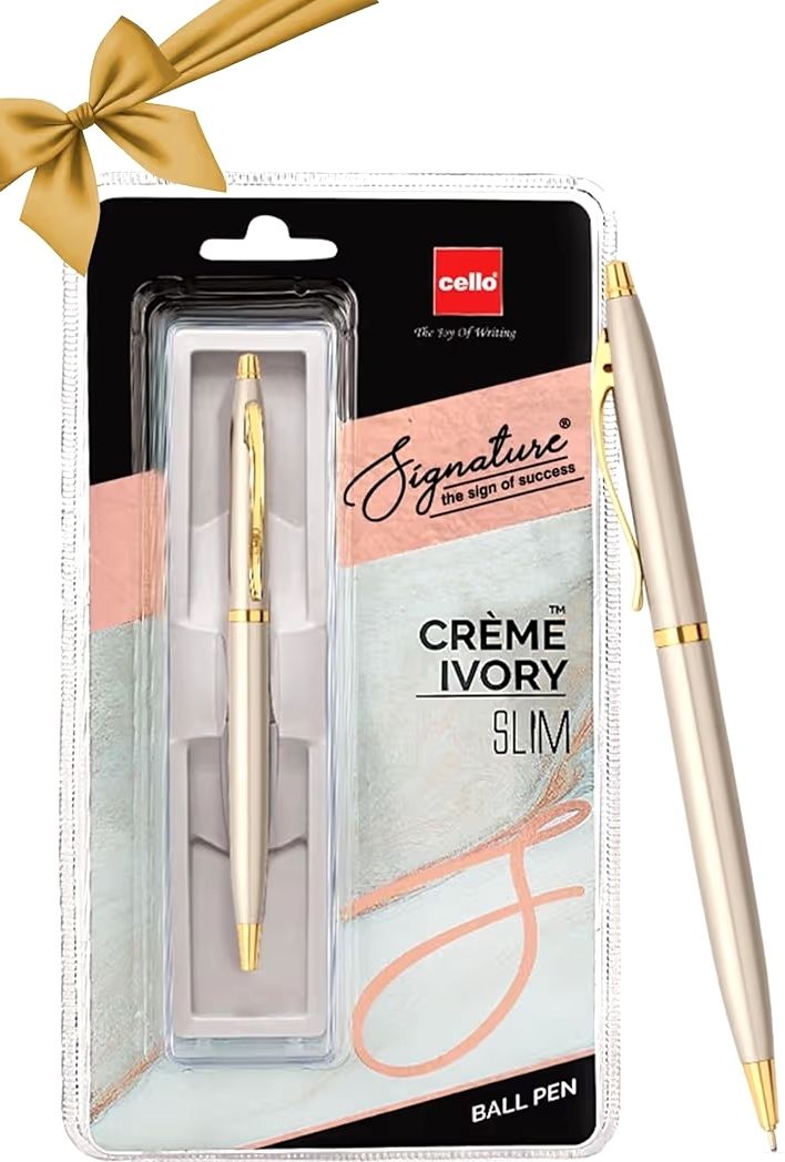 cello Signature Crème Ivory Slim Ball Pen| Ball Pen-picture-45