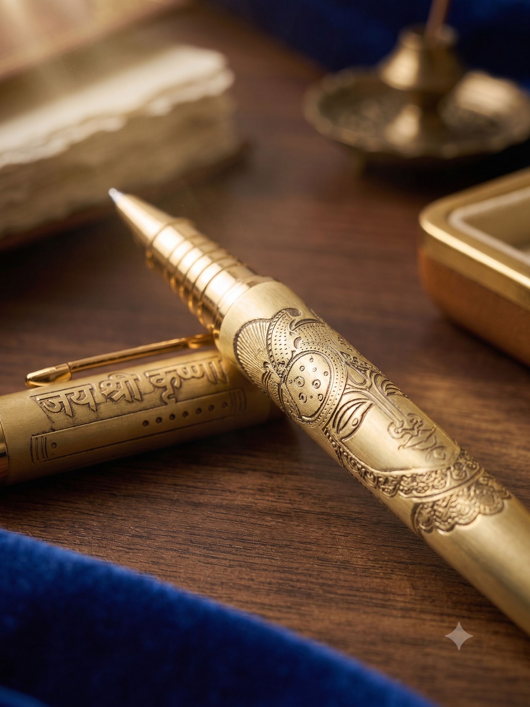 kp2 "Jai Shree Krishna" Engraved Ball Pen | Corporate & Devotional Gift Writing Pen Roller Ball Pen-picture-45