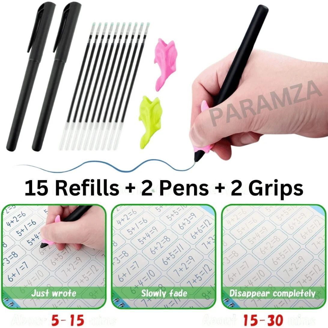 Magic Pens & Refills for Reusable Pen of Invisible Ink,Writing Pen Grip Refill-image-36