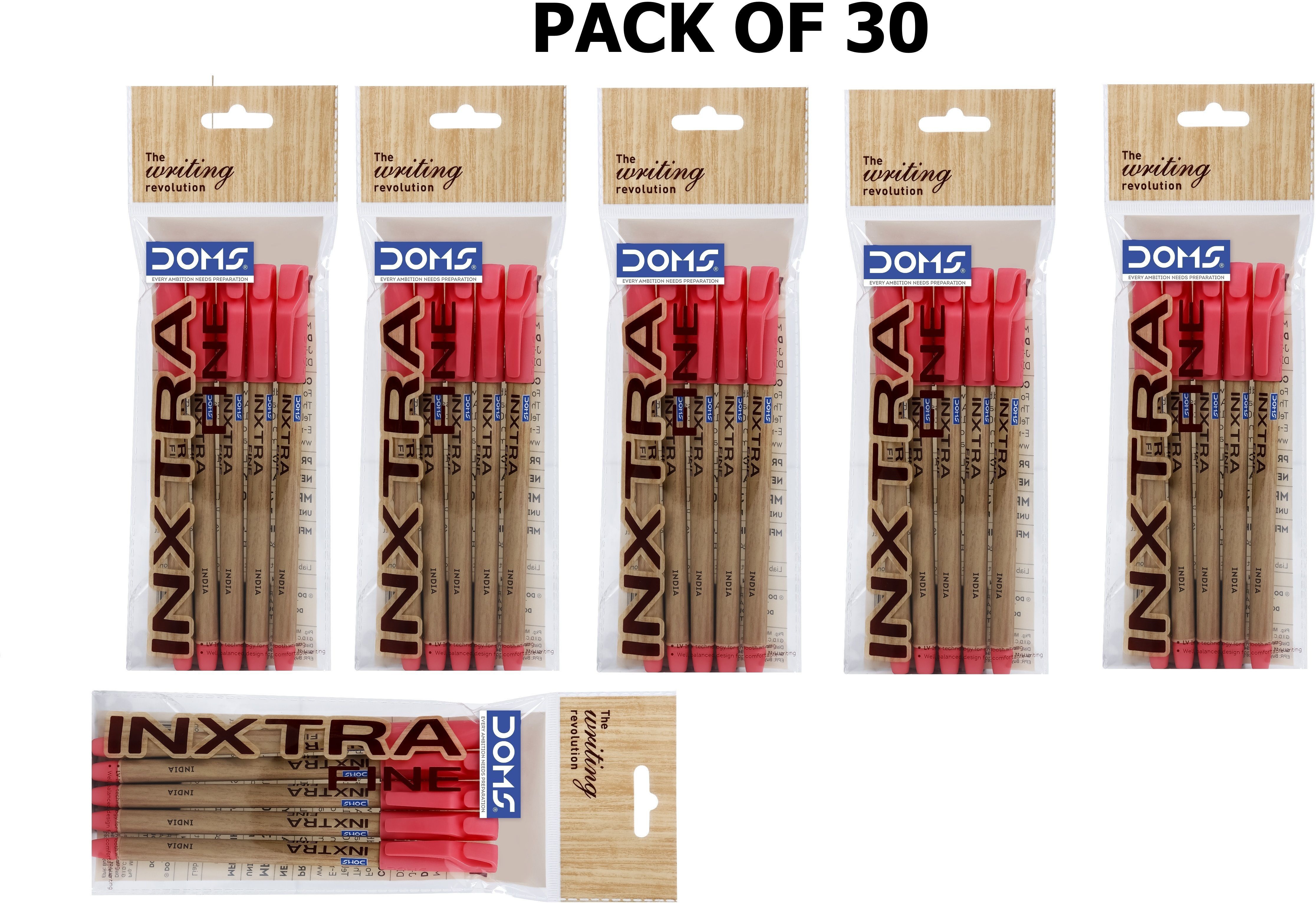 doms Inxtra Fine Ballpoint Pen| 0.7mm Tip| Lightweight, Fade Resistant, Comfortable Ball Pen-picture-17