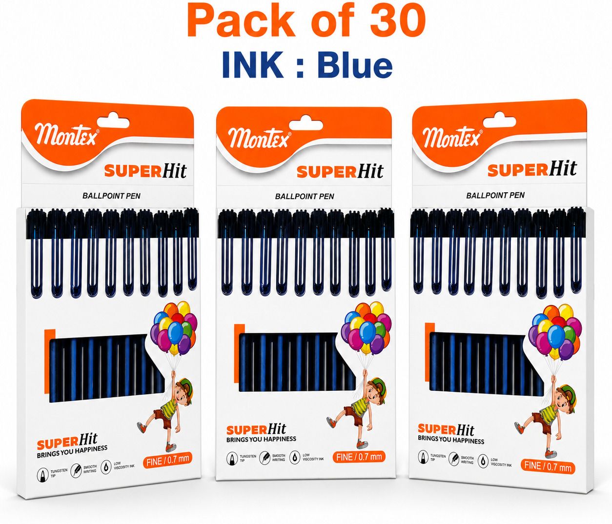 Montex Superhit Blue Ball Pen premium Ball Pen-picture-3