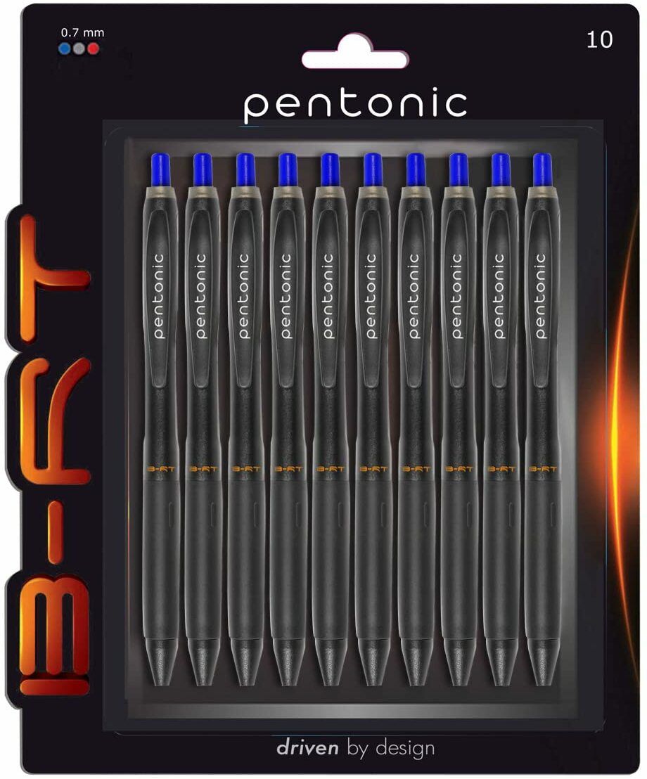 B-RT 0.7 mm Retractable Ball Pen Blister | Black Matte Finish Body, Smart Grip Ball Pen-image-16