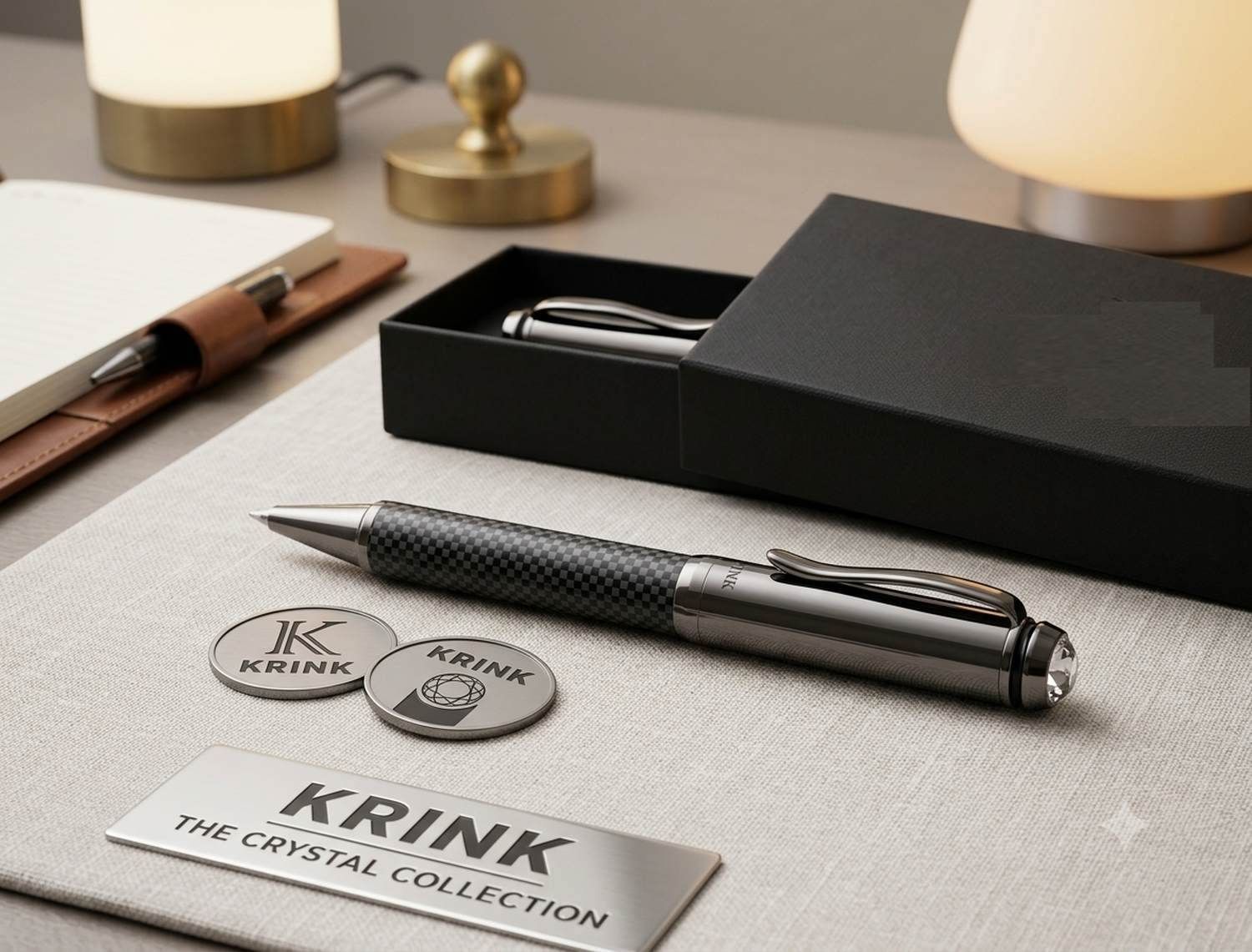 ®Core collection Ballpen Grey and black Combination Checks design top on Diamond Ball Pen-image-37