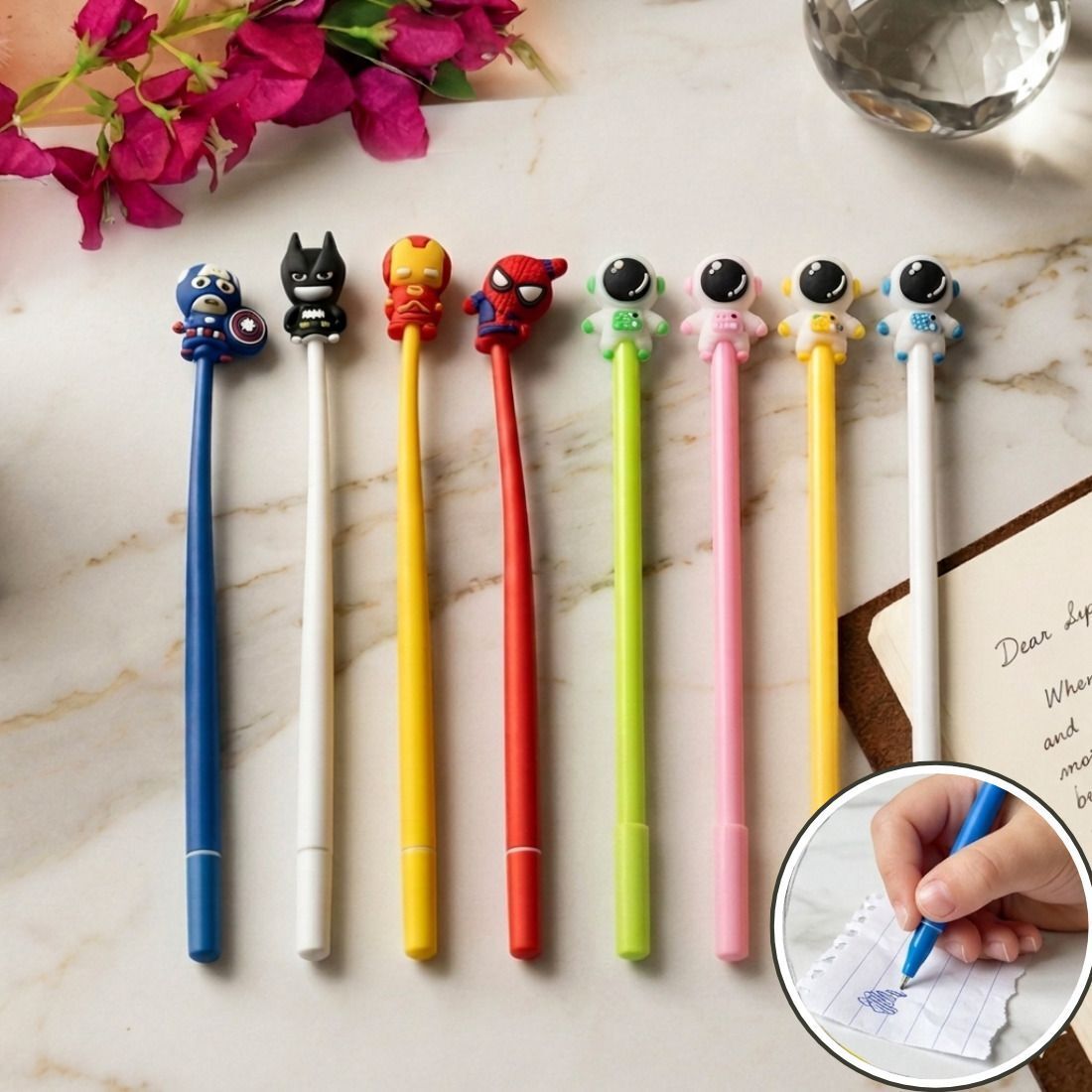 hh femmora Super Hero & Astronaut Gel Pen Set for Kids -Stylish Birthday Return Gift Gel Pen Refill-picture-30
