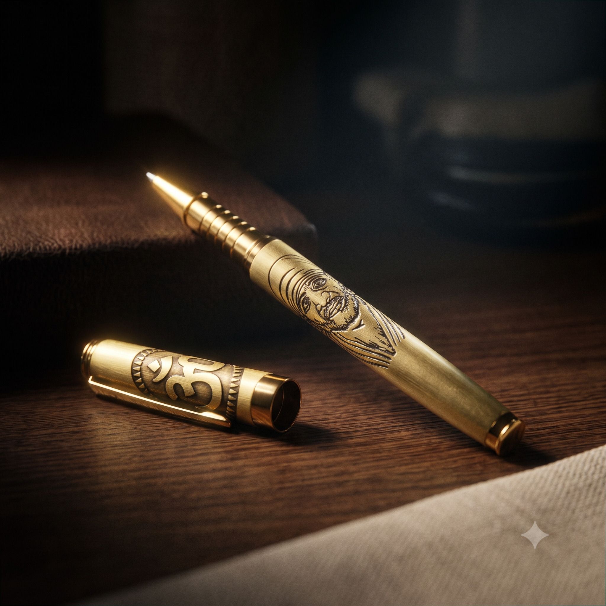 kp2 Sai Baba Pen with Om Symbol - Premium Metallic Spiritual Rollerball Pen Roller Ball Pen-picture-13