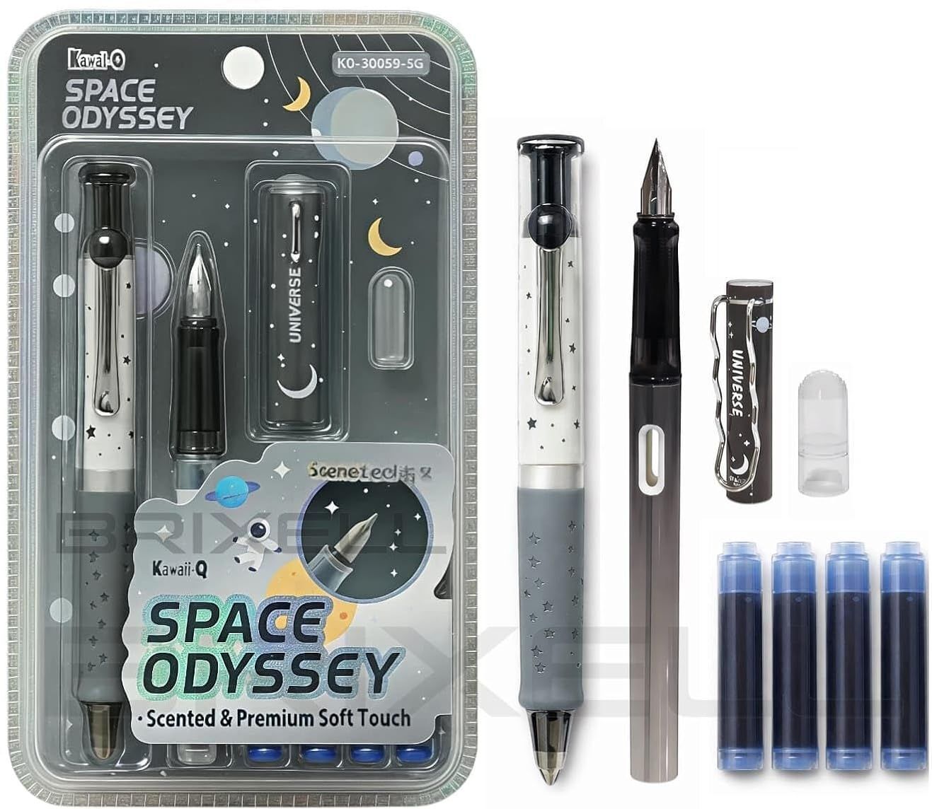Space Theme Fountain Pen Gift Set with Cartridge & Converter | 0.3 MM Fountain Pen-image-34