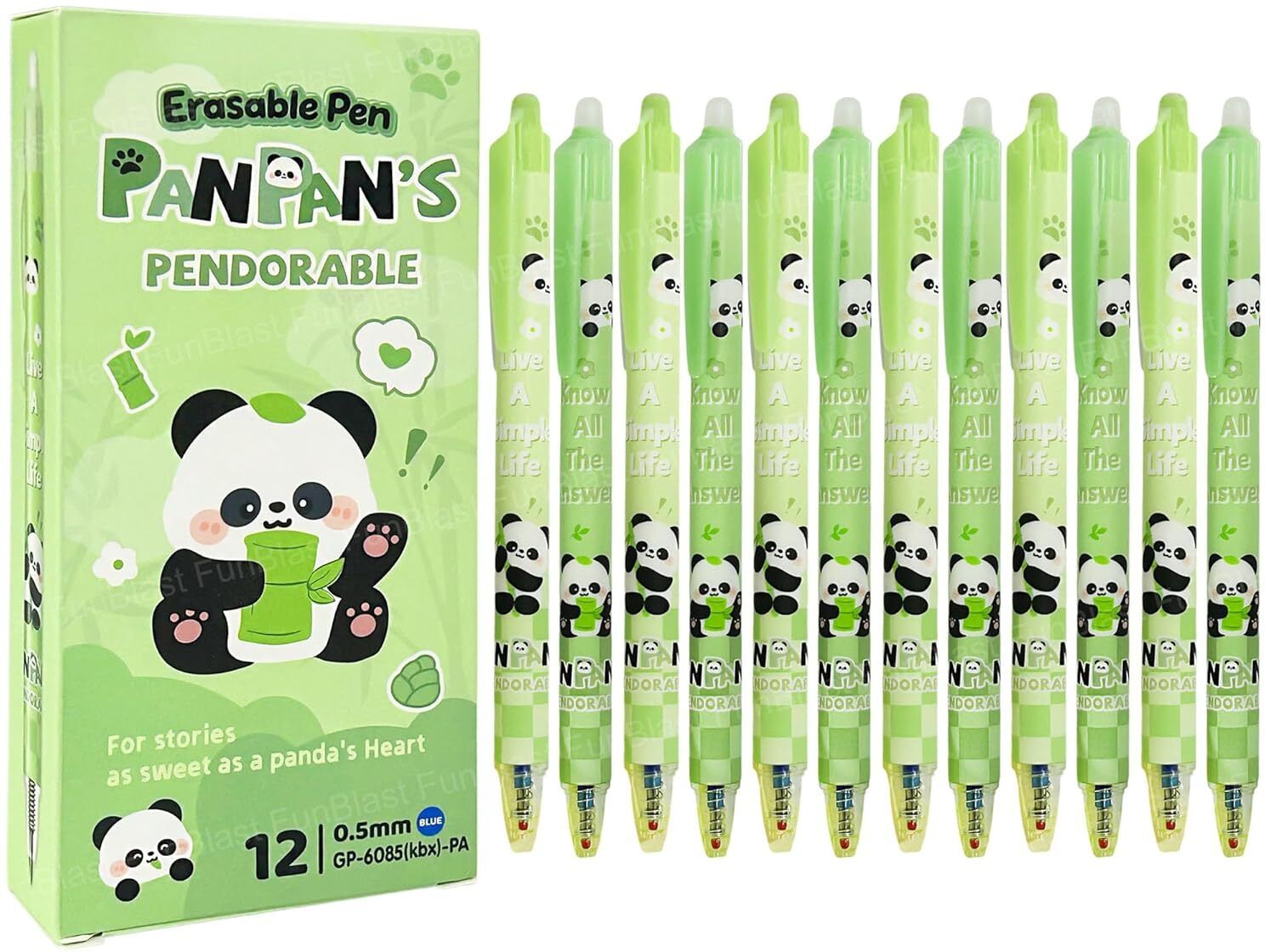 Panda Erasable Gel Pens 0.5mm | Cute Kids Gift | Smooth Writing Gel Pen-image-14