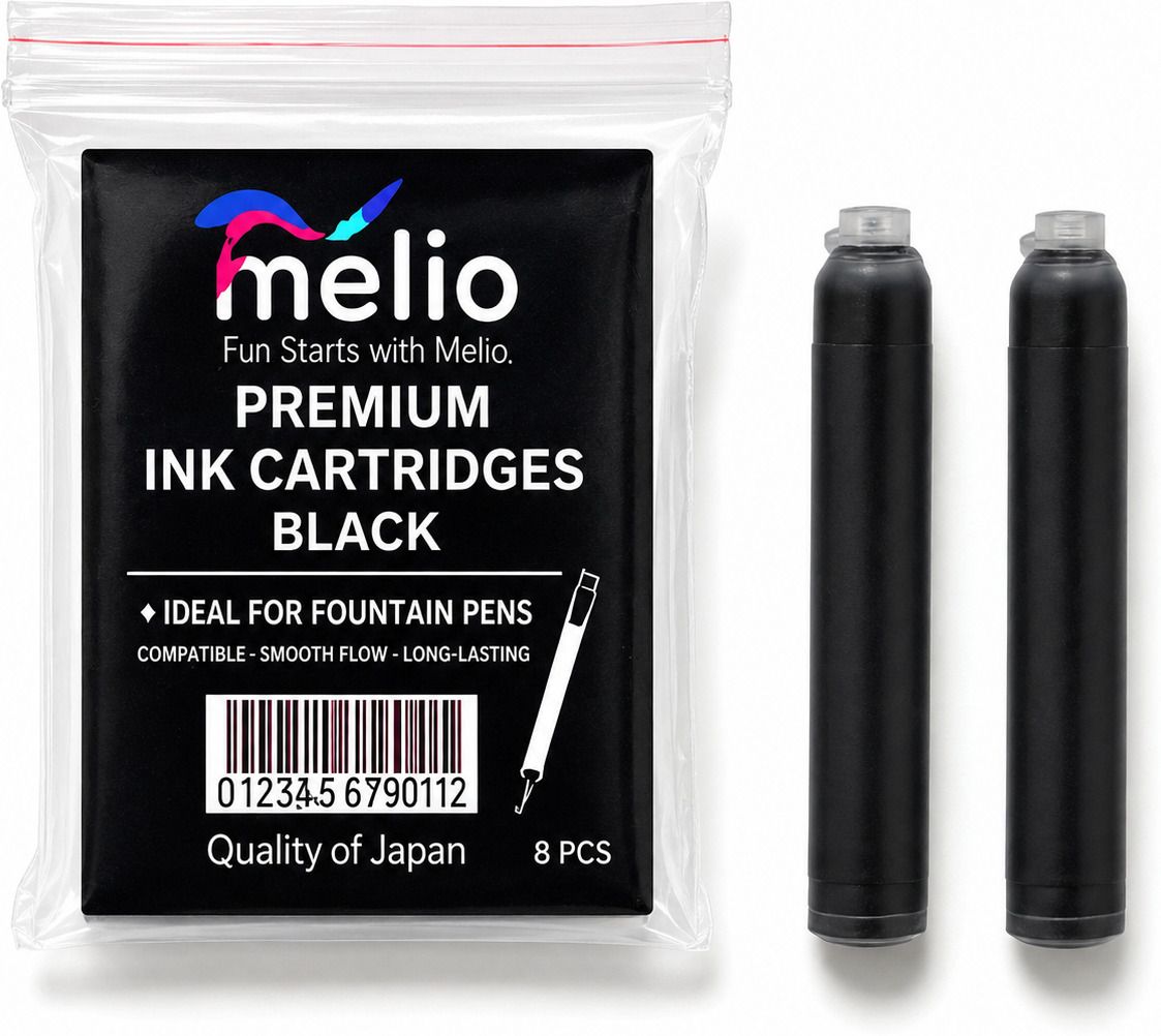 melio Fountain Pen Ink Cartridges,Universal Ink Refills for Compatible Fountain Pens Ink Cartridge-picture-15