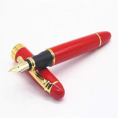 HoneyLush Jinhao X450 Red Fountain Pen Gold Clip Medium Nib Fountain Pen-picture-40