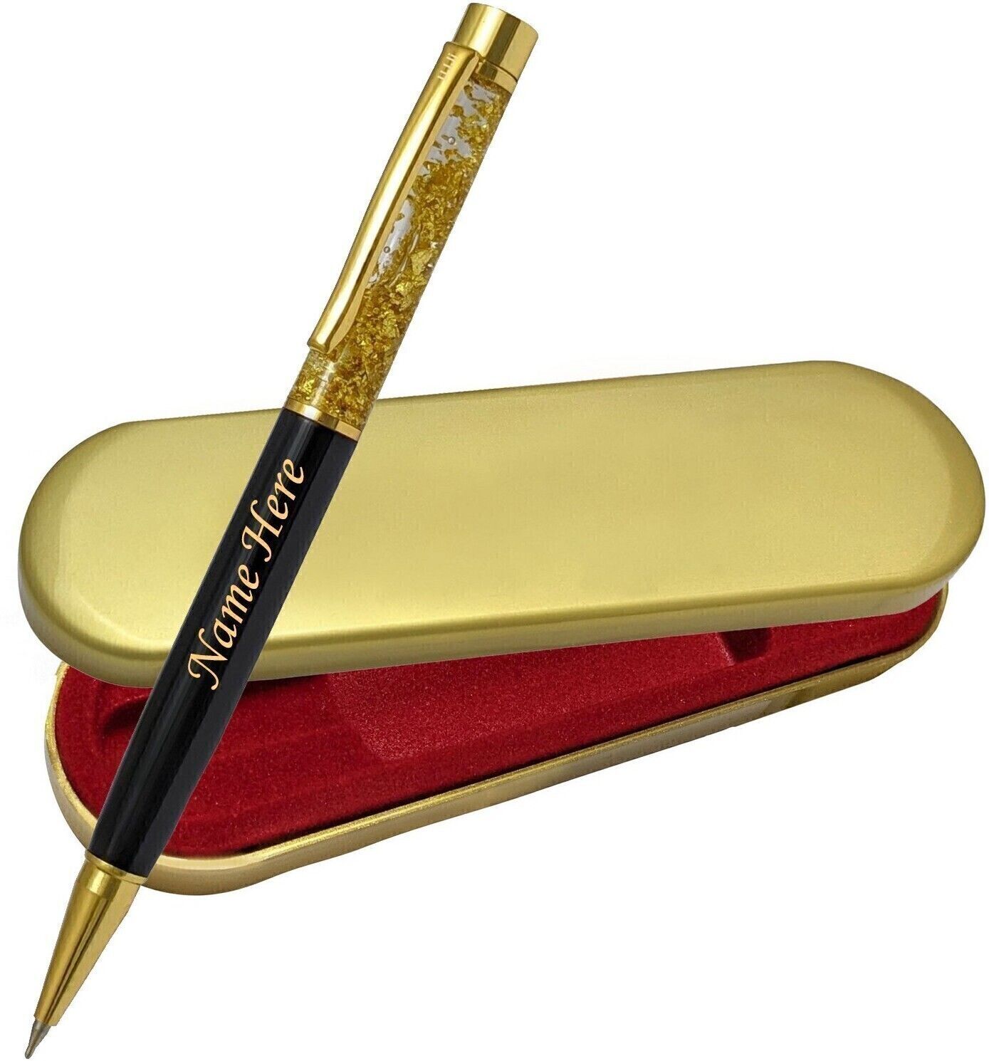 ujji Name Engraved Gold Zari Filled Brass Material Ball Pen-picture-19