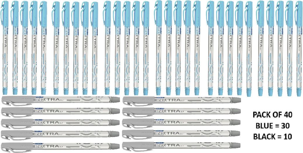 DOMS INXTRA 0.7mm BALLPOINT PENS 30 BLUE & 10 BLACK Ball Pen-picture-8