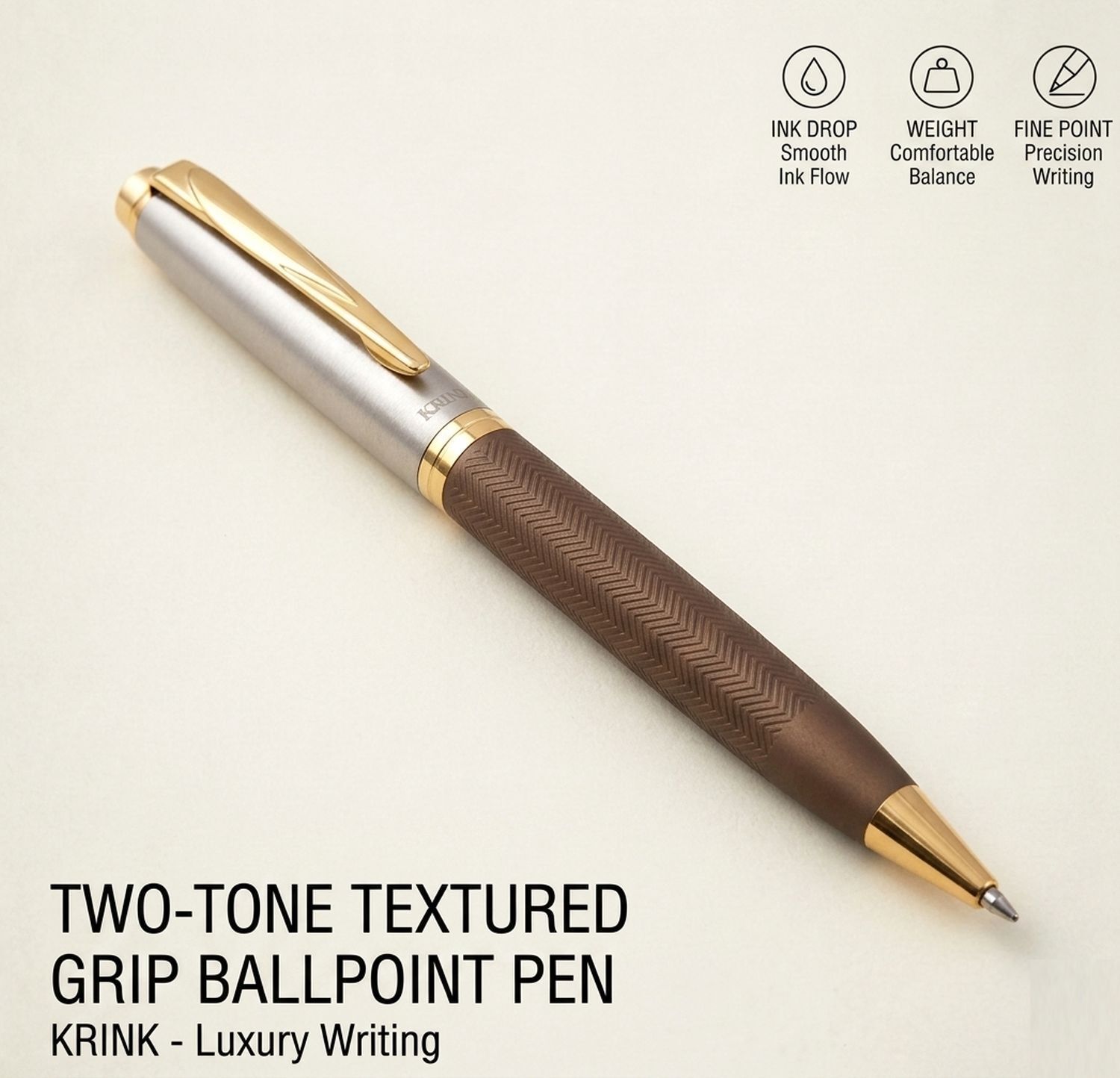 ® Core collection metal pen brown and silver combination beautiful gift set Ball Pen-image-42