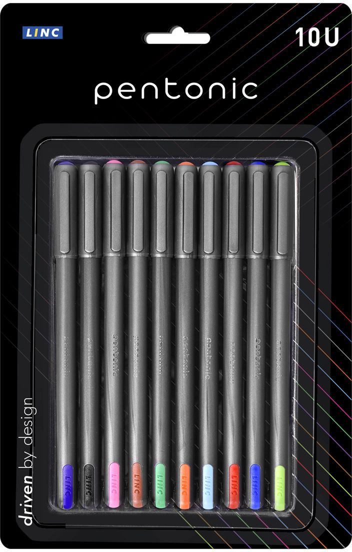 0.7 mm ball pen blister pack | black matte finish body, effortless writing ball pen