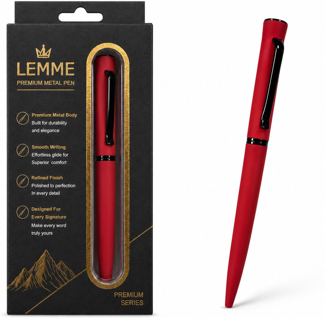 lemme Amena Premium Metal Pen | Smooth Writing |Office, Business & Gifting Ball Pen-picture-46