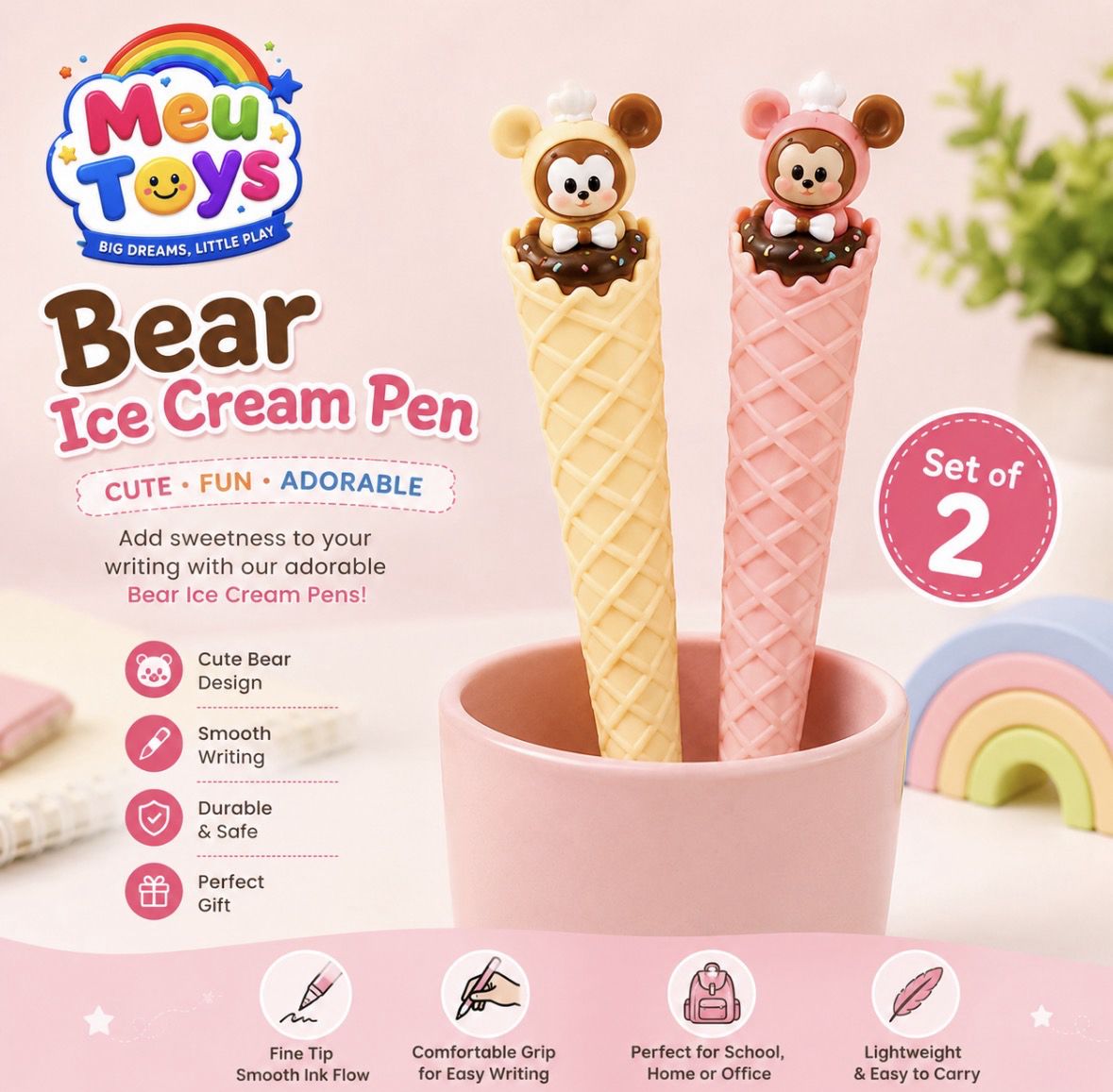 meutoys Ice cream cone pen Pen Gift Set-picture-32