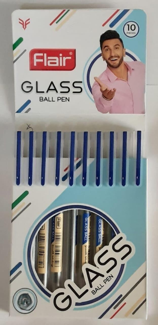 flair GLASS BALL PEN | 10 PENS | TRANSPARENT BODY | Ball Pen-picture-13