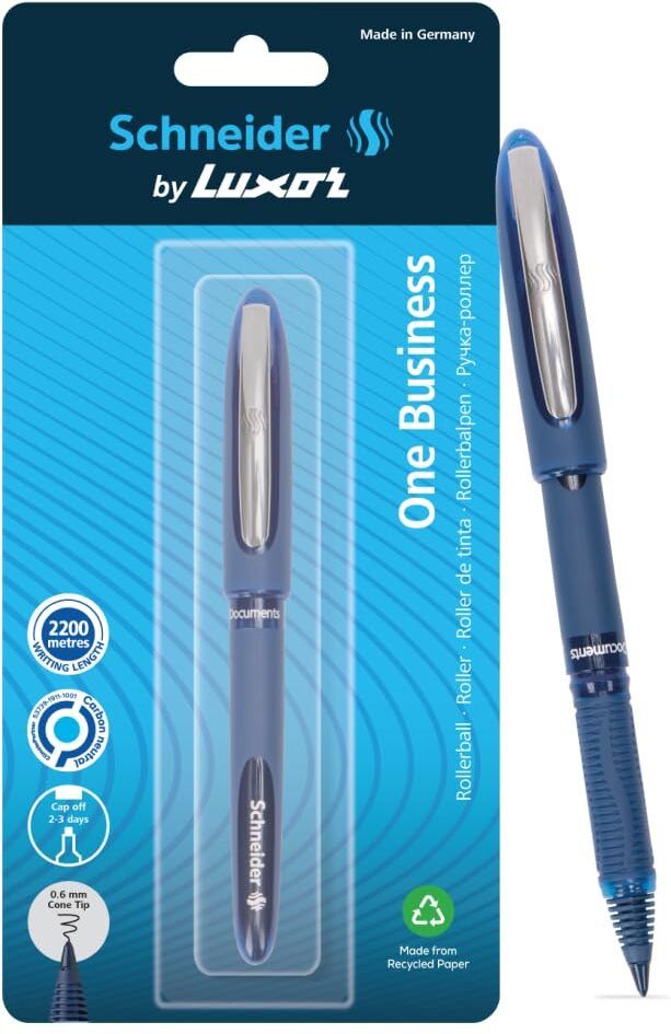 One Business | Cone Tip | 0.6 mm | 2200 Meters Writing Length | Waterproof Ink Roller Ball Pen-image-44