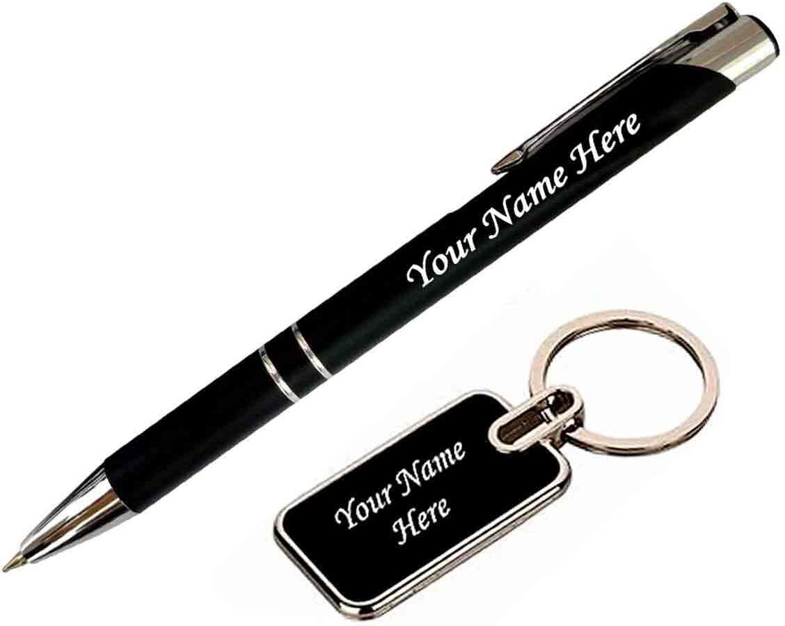 rynochi Personalized Metal Ball Pen & Metal Keychain Gift Set with Custom Name Engraving Ball Pen-picture-21