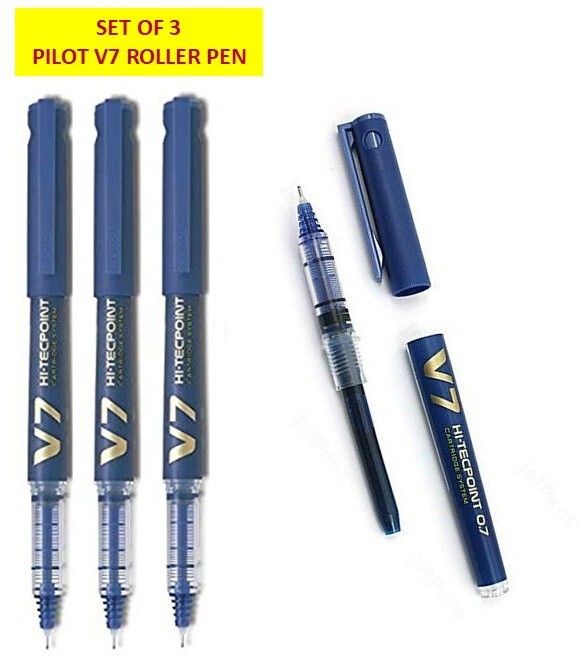 V7 HI-TECPOINT | SET OF 3 | ROLLER LIQUID INK CATRIDGE PEN | Roller Ball Pen-image-47