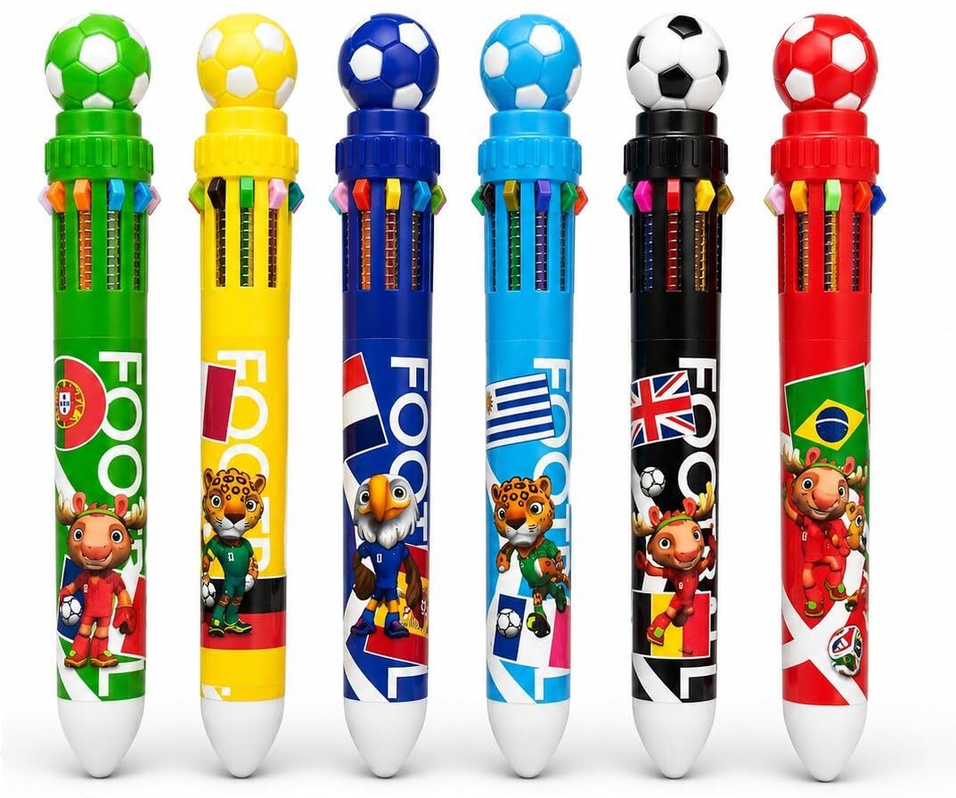 boenjoy Football Theme 10-in-1 Multicolor Pen Set of 6 Ball Pen-picture-23