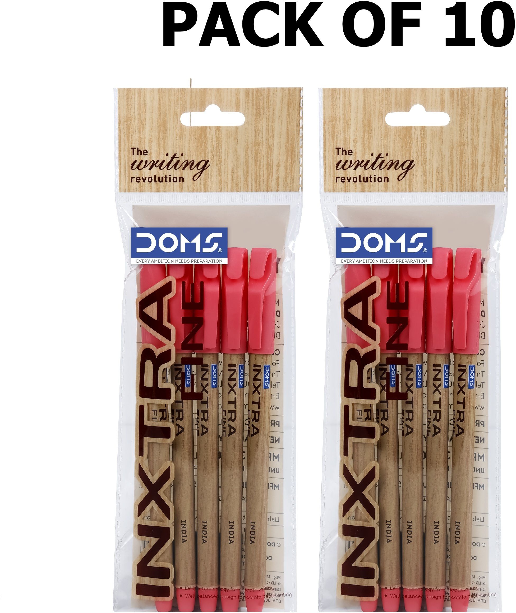 doms Inxtra Fine Ballpoint Pen| 0.7mm Tip| Lightweight, Fade Resistant, Comfortable Ball Pen-picture-35