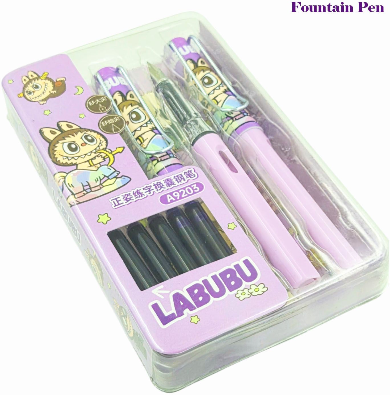 poksi Premium Refillable Fountain Pen Set with 2 Pens & 5 Ink Cartridges Fountain Pen-picture-23