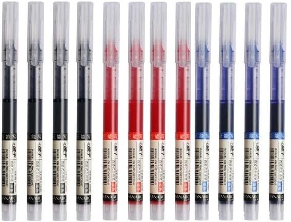 sha 0.5mm Rollerball Gel Pen 4pcs Blue Black Red Straight Liquid Ink School Office Gel Pen-picture-39