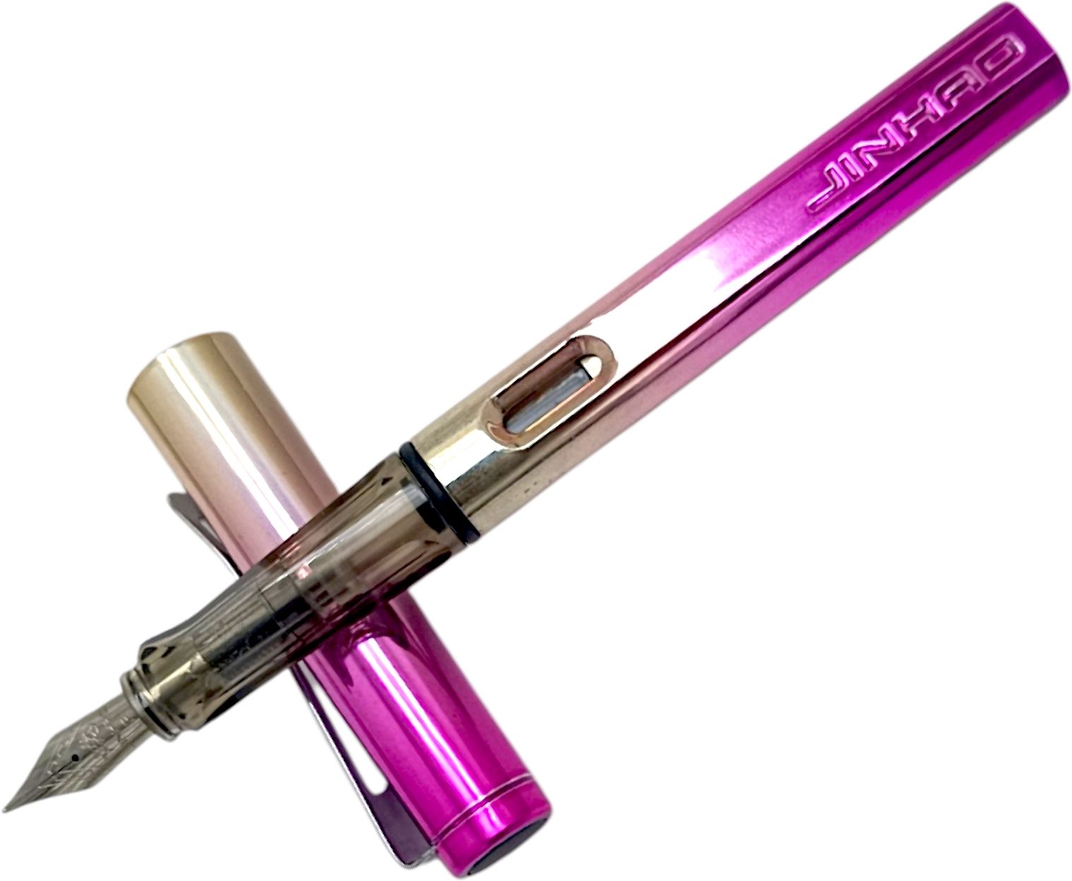 auteur Jinhao 599 Purple Dual Tone Chrome Trims Designer Student Best Gift Fountain Pen-picture-39