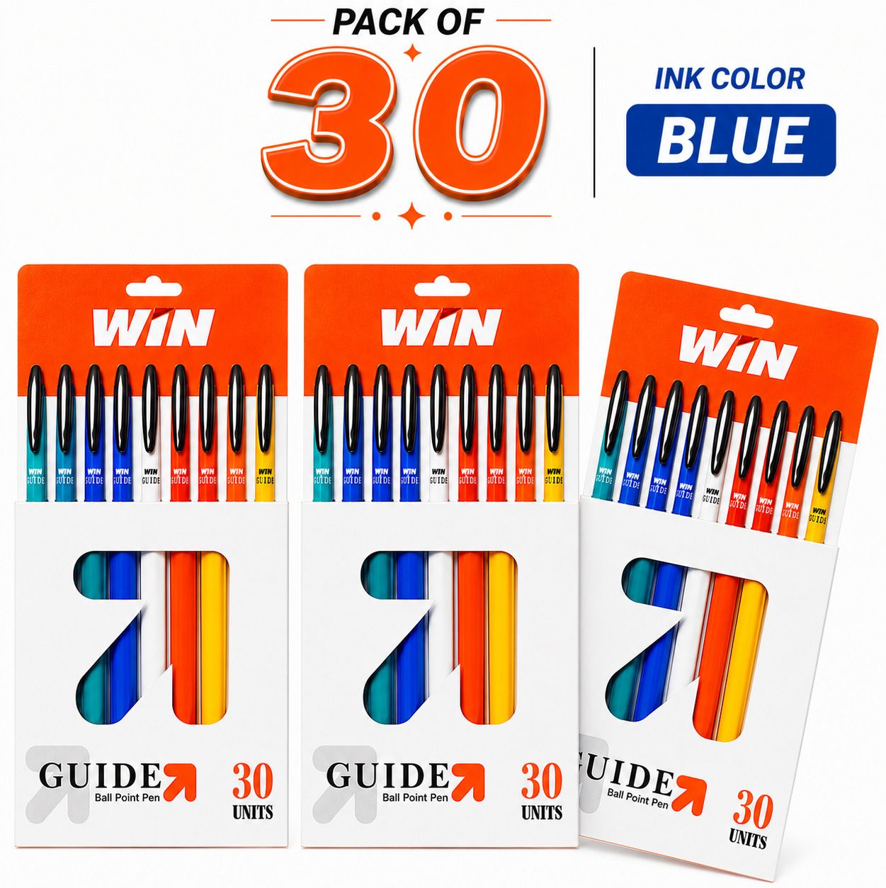 ramesh pustak bhandar Win guide Black ball point premium pen pack of 30 Ball Pen-picture-47