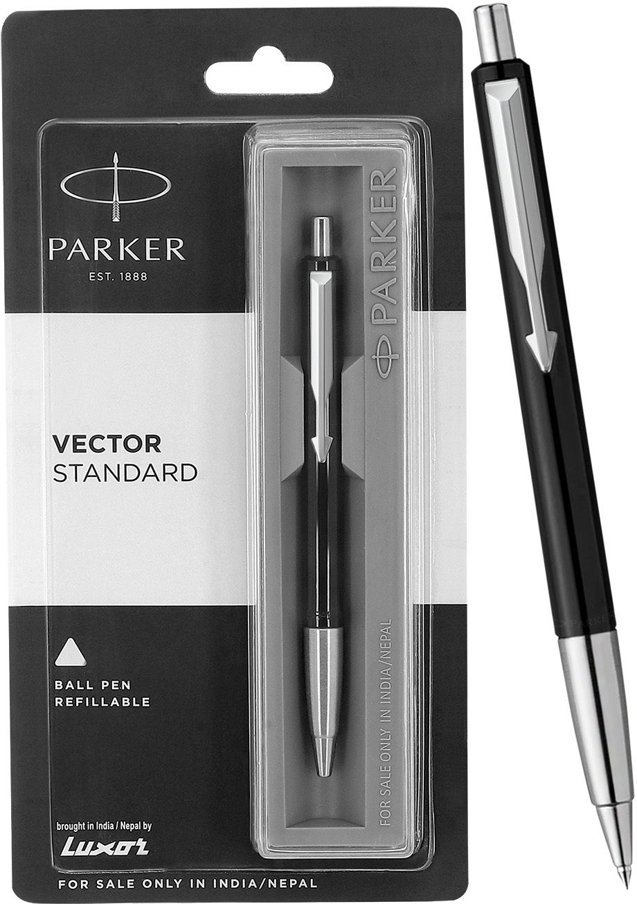 parker Vector Standard Stainless Steel, Chrome Trim Ball Pen-picture-10