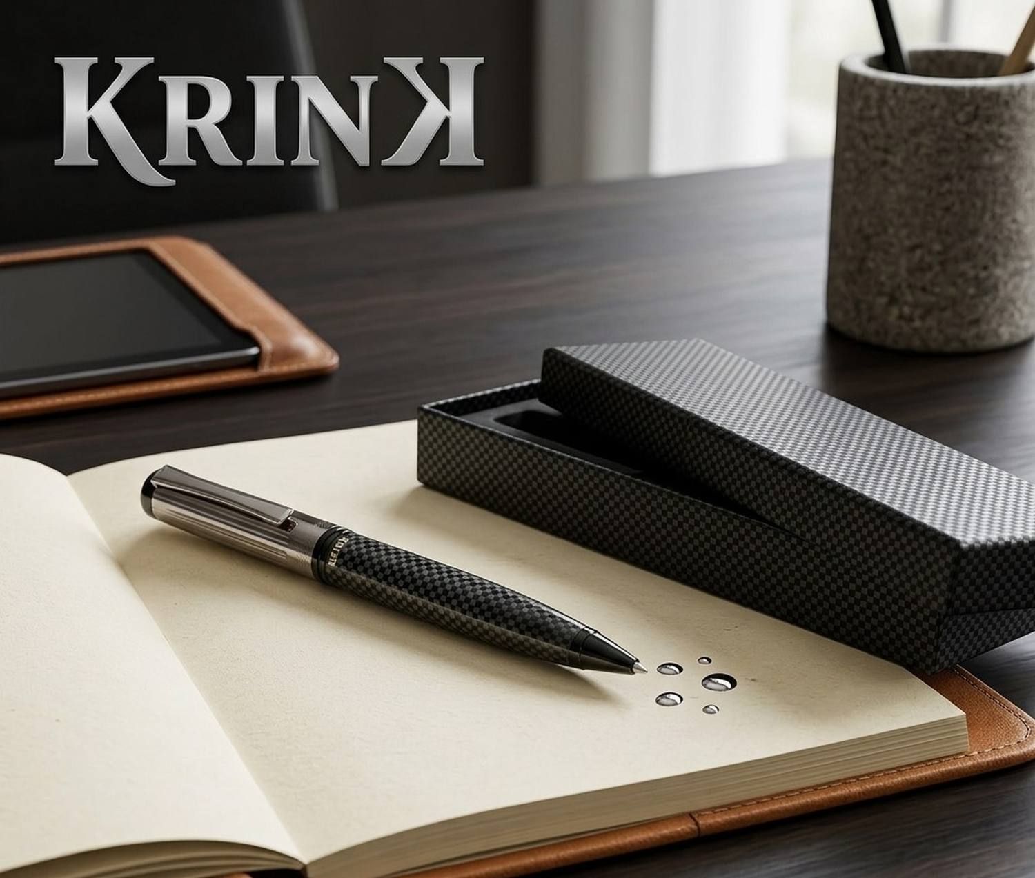 ® Core collection Metal pen Grey and black combination Unique checks design Ball Pen-image-23