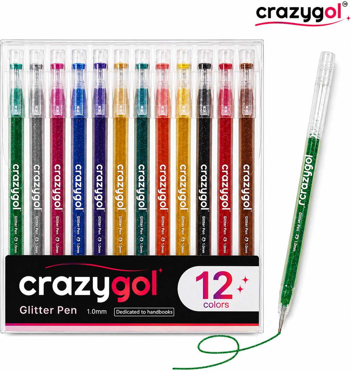 Metallic Glitter Pen Set Color Sketching & DIY Art Pens for Kids & Adults Ball Pen-image-17