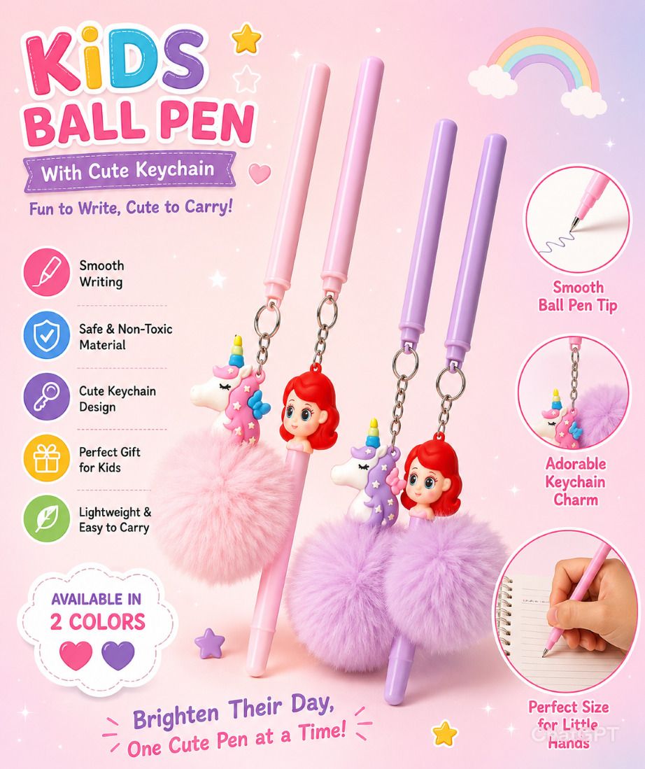 vira kids pen with keychain Ball Pen-picture-35