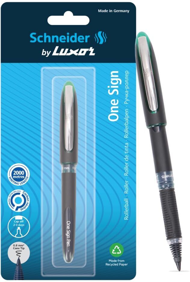 One Sign | Cone Tip | 1.0 mm | 2000 Meters Writing Length | Consistent Ink Flow Roller Ball Pen-image-21