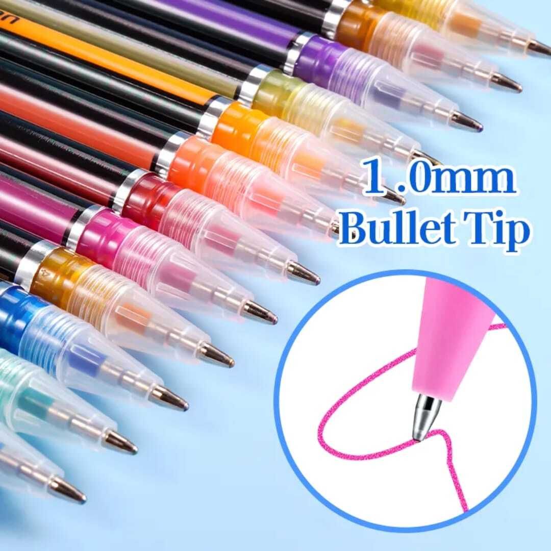 pravyon Highlighter Neon Pen Set | 1.0mm Fine Tip Writing Pens for Drawing,Sketching Multi-function Pen-picture-21