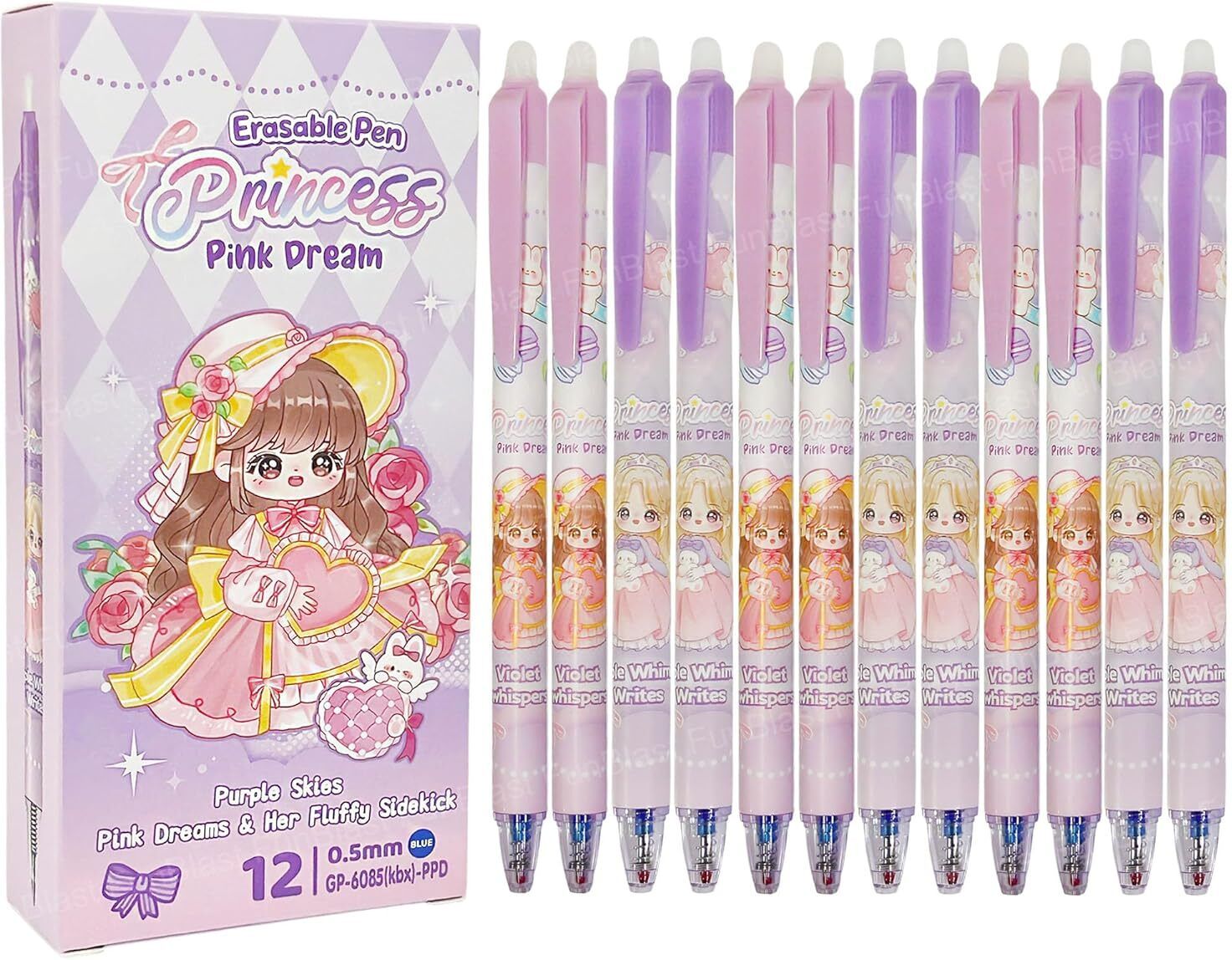 krites Princess Pink Dream Erasable Gel Pens 0.5mm | Cute Kids Gift | Smooth Writing Gel Pen-picture-23