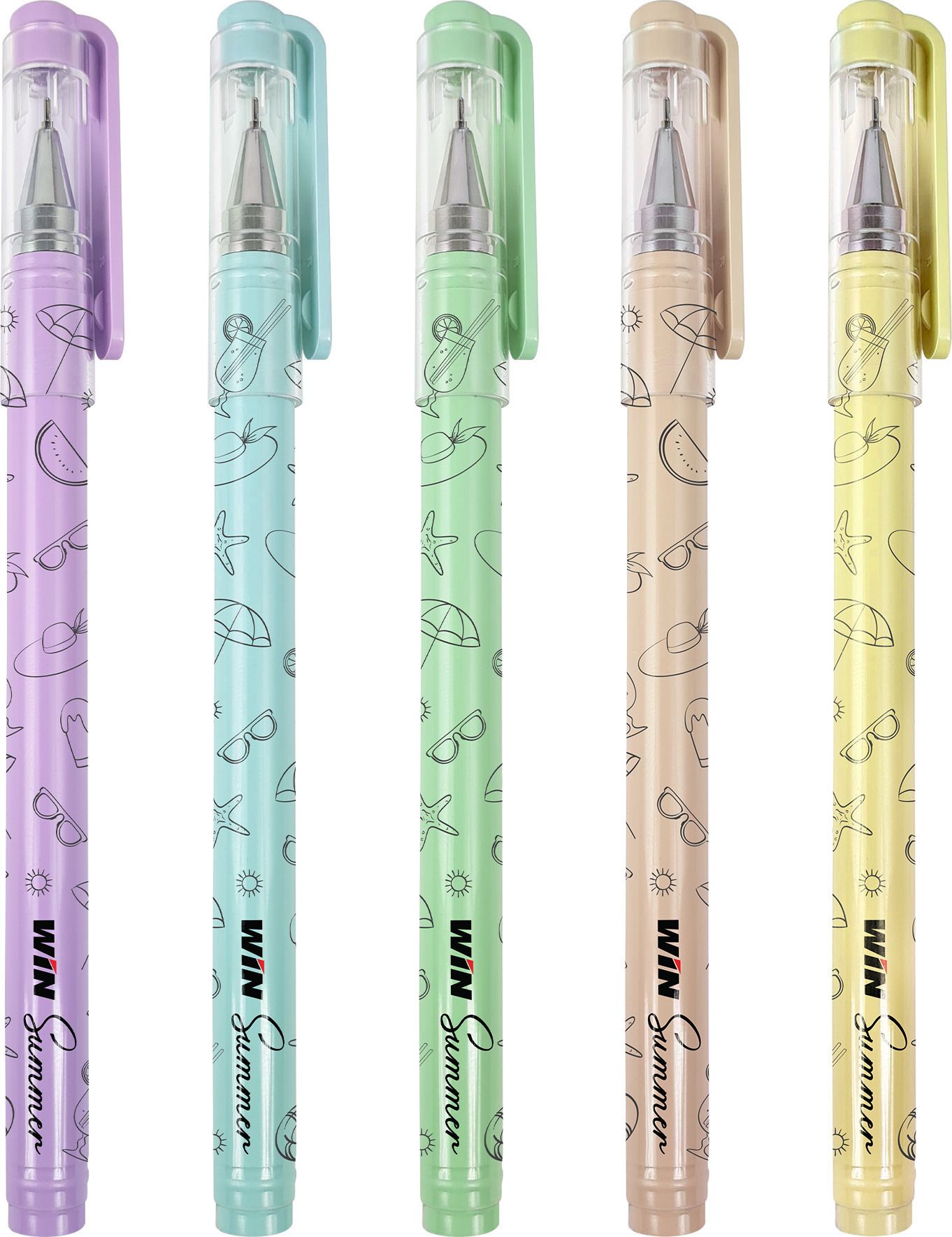 win Summer 30 Blue Pens | Cute Theme | 0.7mm Tip | Smooth Writing | Students, Exams Ball Pen-picture-25