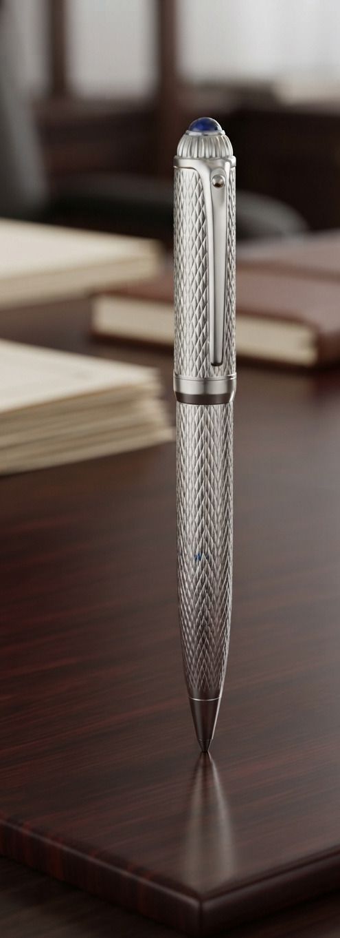 Premium Iconic Silver Heavy Pen Ball Pen-image-47