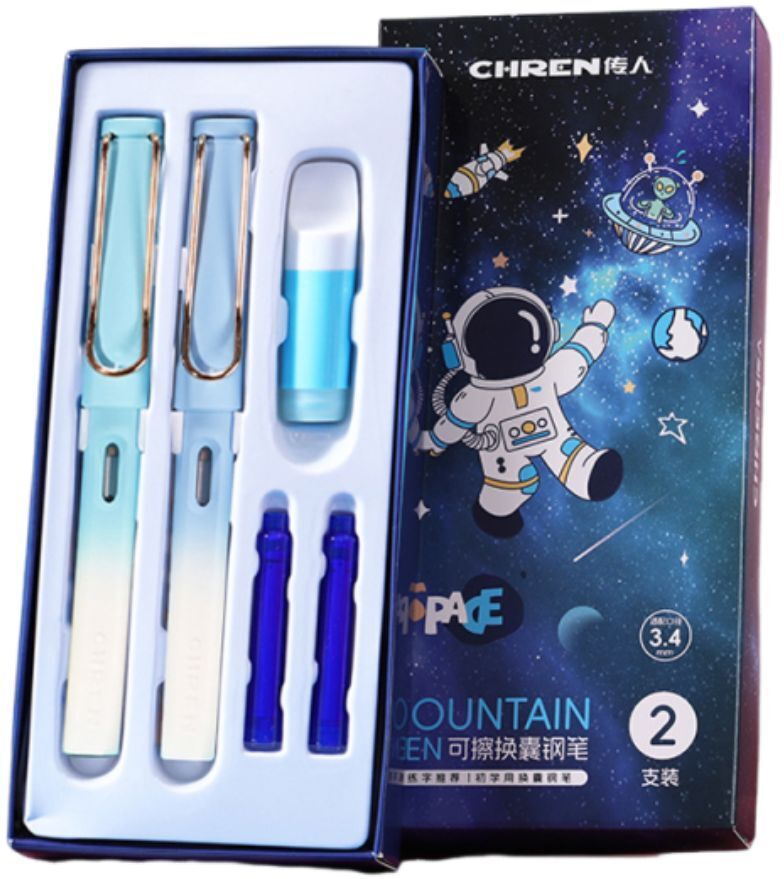 penberry Astronaut Cartoon Fountain Pen | Refillable Smooth Fine Nib | Cute Writing Pen Fountain Pen-picture-25